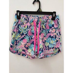 Lilly Pulitzer XS Tropical Kylar Knot Printed Drawstring Shorts For Women
